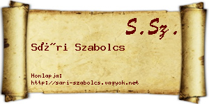 Sári Szabolcs névjegykártya